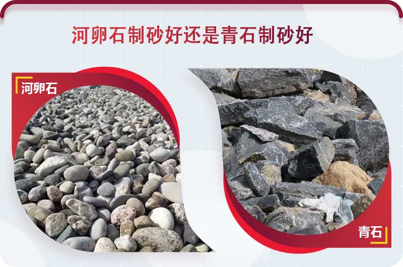 河卵石和青石都能制砂，但有區別