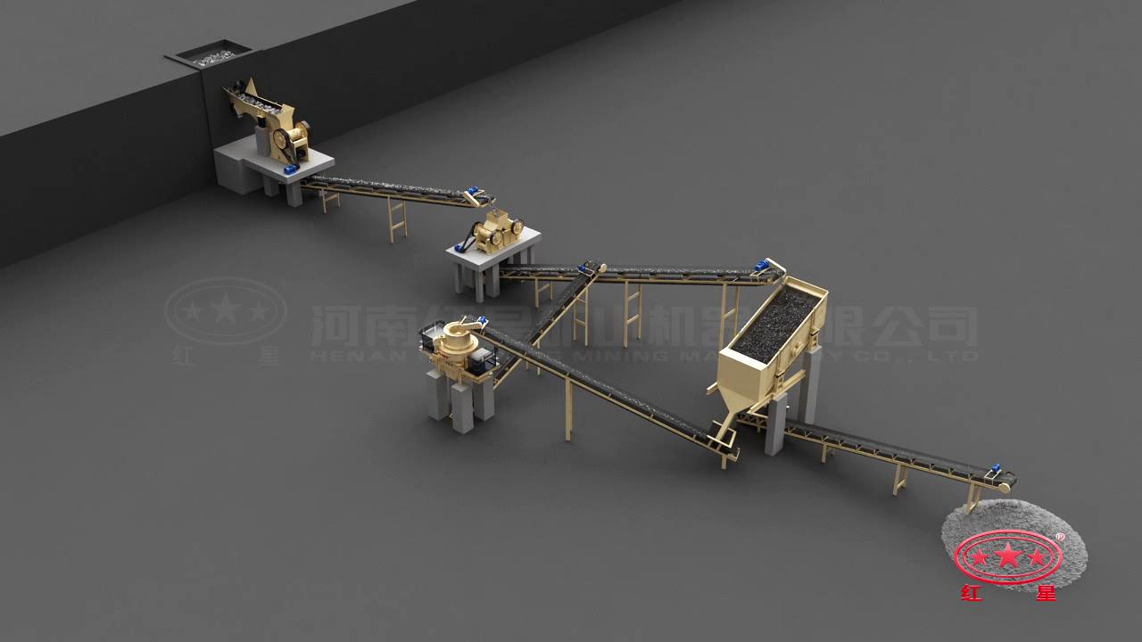 先粗、中細碎后再制砂